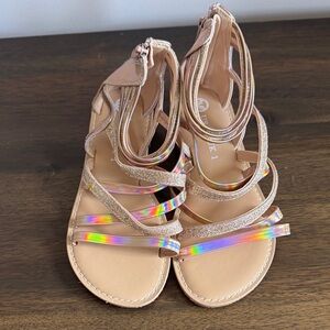 Kids' Holographic Strappy Sandals